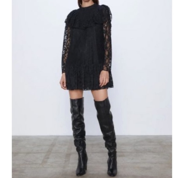 Zara Dresses & Skirts - NWT {Zara} black lace  Romper women's size M - "The Stella dress" kp